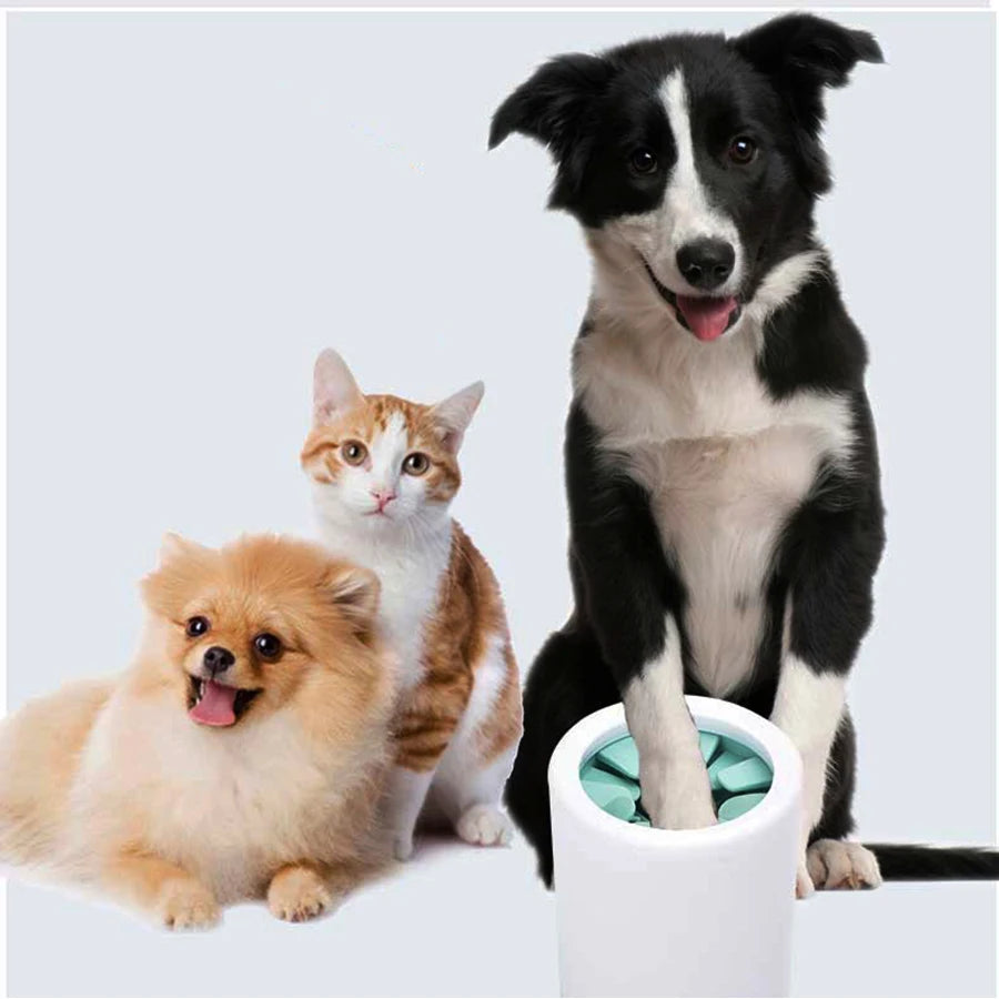 Pet Foot Cleaner Cup Soft Silicone Combs Portable Pet Dog Cat Foot Washer Cleaner Brush Quickly Wash Dirty Pet Foot Cleaner