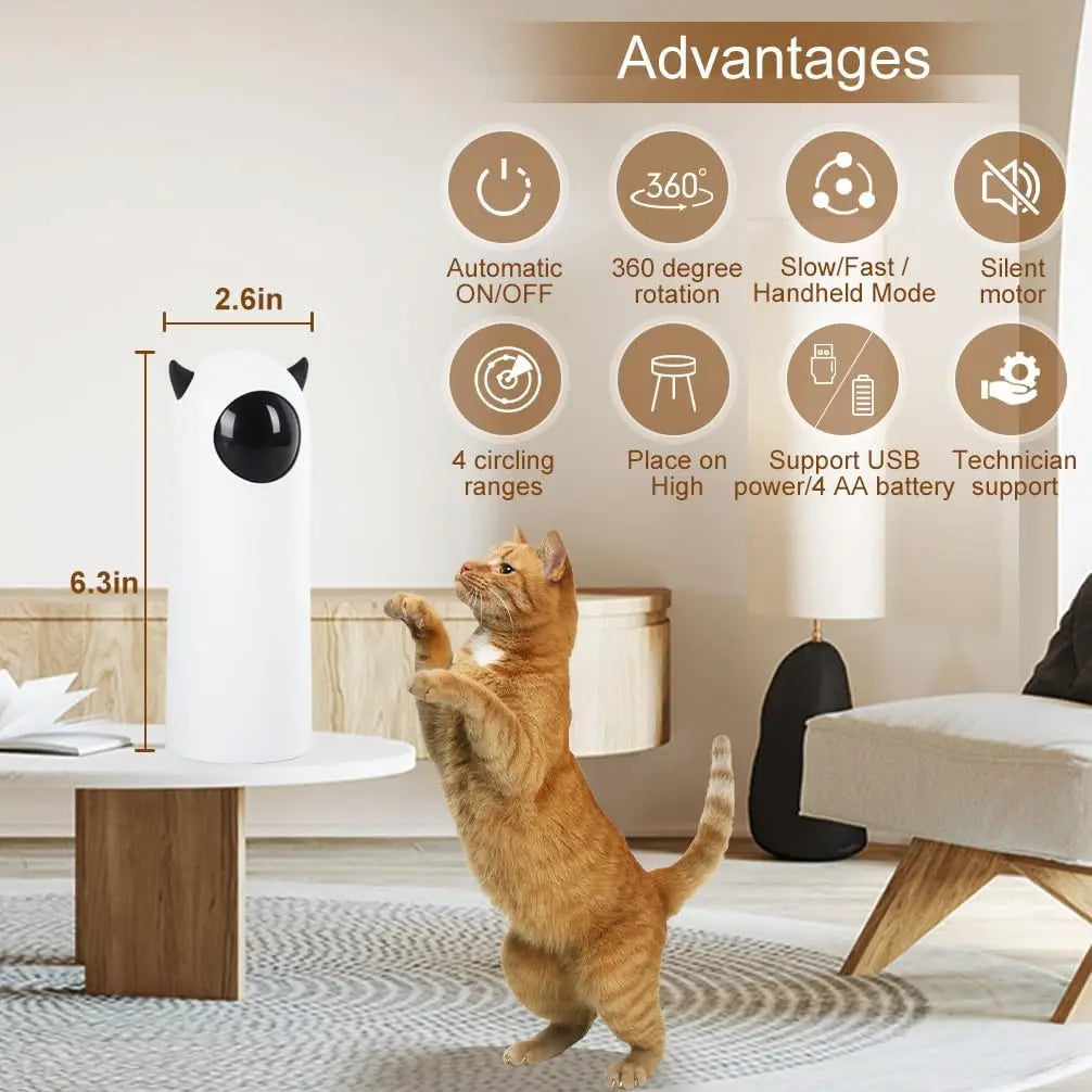 Automatic Smart LED Laser Cat Toy Eco-Friendly Indoor Pet Accessory with Handheld Electronic Features for Dog Teasing Box Packed