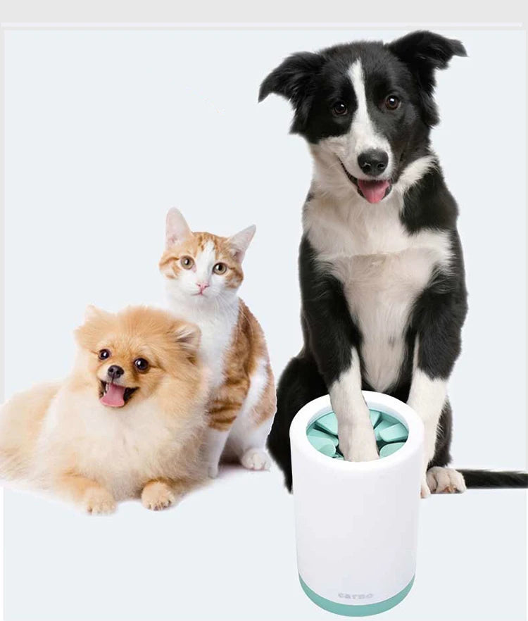 Pet Foot Cleaner Cup Soft Silicone Combs Portable Pet Dog Cat Foot Washer Cleaner Brush Quickly Wash Dirty Pet Foot Cleaner
