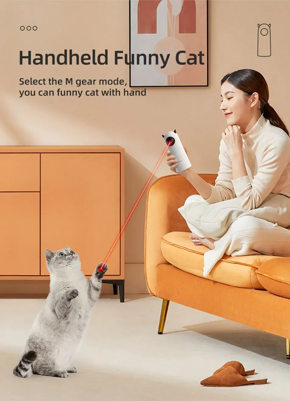 Automatic Smart LED Laser Cat Toy Eco-Friendly Indoor Pet Accessory with Handheld Electronic Features for Dog Teasing Box Packed