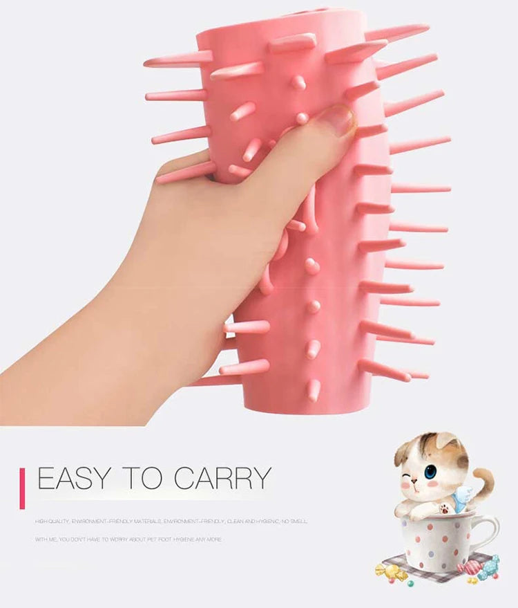 Pet Foot Cleaner Cup Soft Silicone Combs Portable Pet Dog Cat Foot Washer Cleaner Brush Quickly Wash Dirty Pet Foot Cleaner