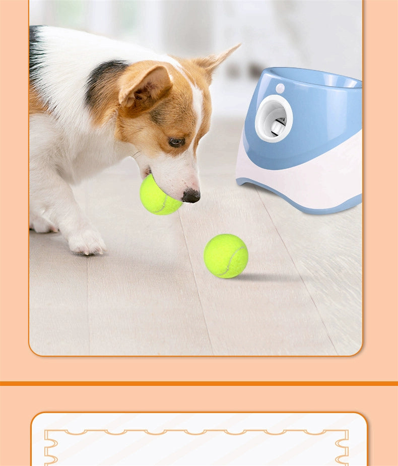 Pet Tennis Launcher Dog Toy Pitching Pinball Machine Throwing Ball Walking Dog Ball Dispenser Handy Gadget Automatic Serve Machine
