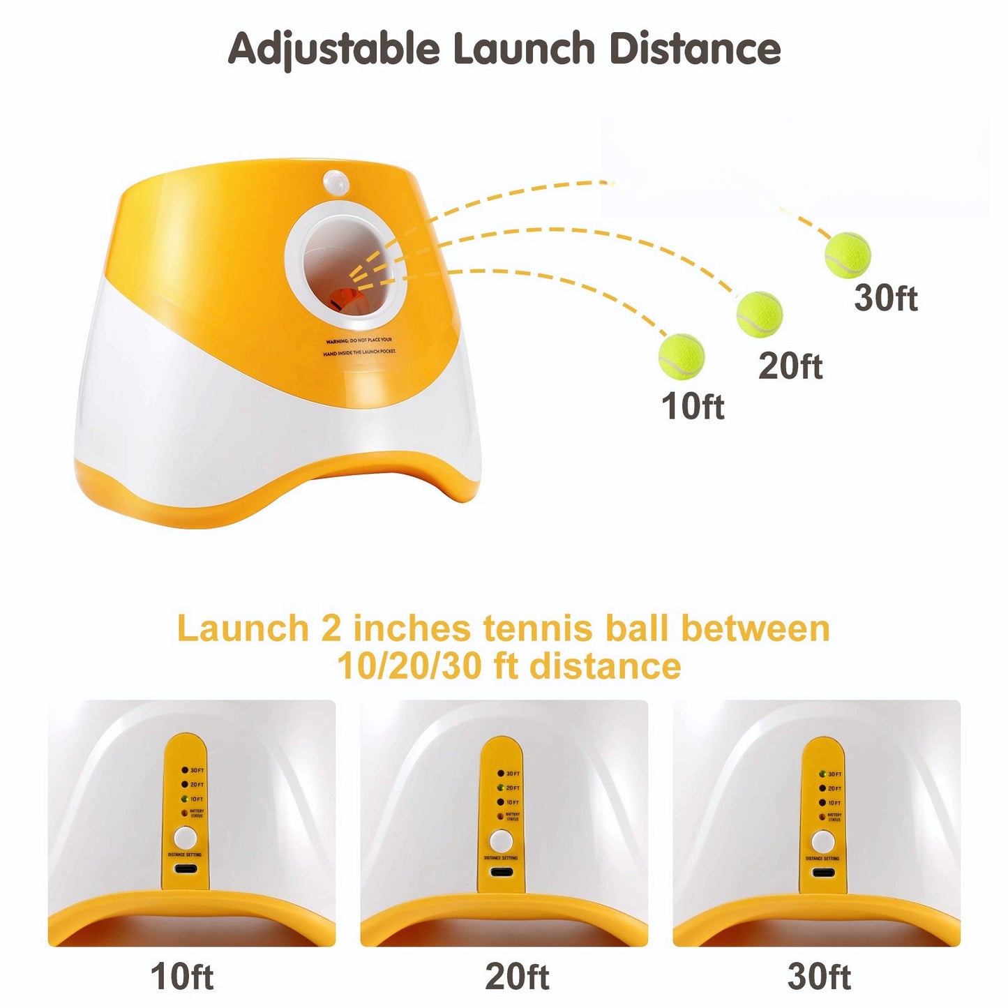 Pet Tennis Launcher Dog Toy Pitching Pinball Machine Throwing Ball Walking Dog Ball Dispenser Handy Gadget Automatic Serve Machine