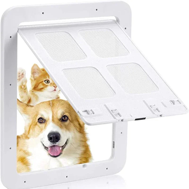 Pet Door New Safe Lockable Magnetic Screen Outdoor Dogs Cats Window Gate House Enter Freely Fashion Pretty Garden Easy Install