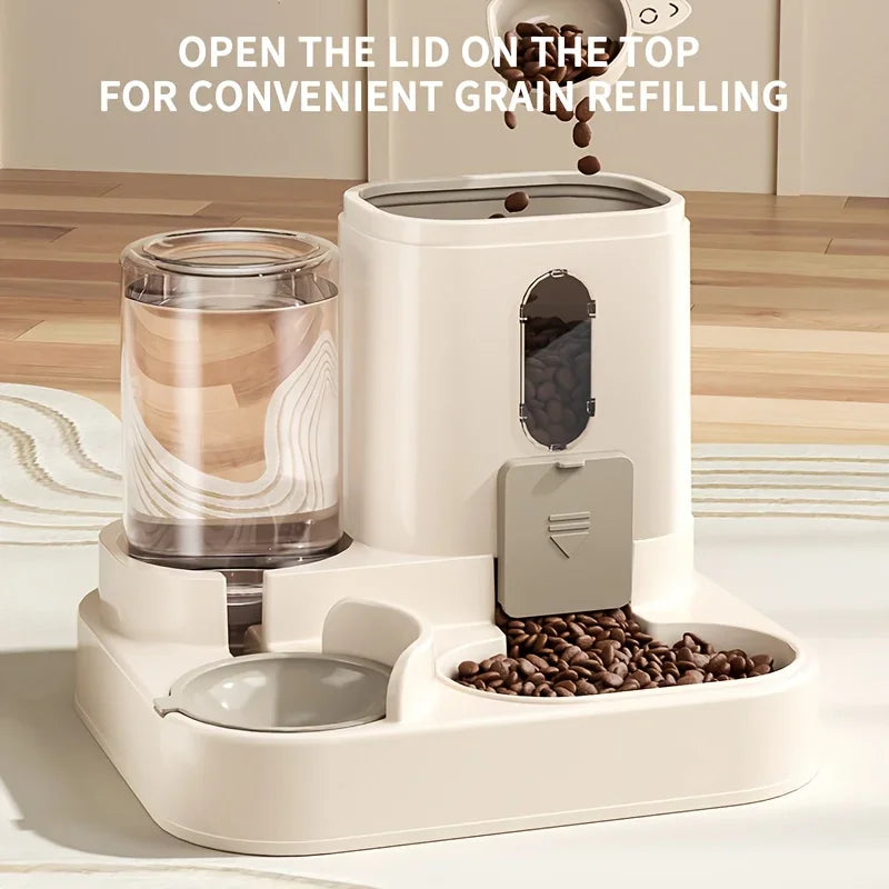 2 in 1 Cat Food Dispenser Water and Food Integrated Fully Automatic Cat Food Feeding and Water Dispenser Cute Water Dispenser