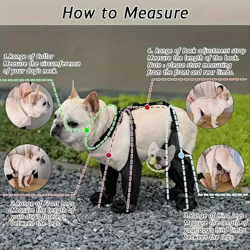 Waterproof Dog Boots Anti-Slip Dog Shoes with Rugged Rubber Sole, Pet Paw Protector for Small Medium Dogs