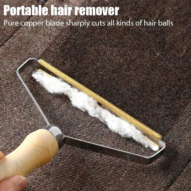 Pet Hair Remover Portable Manual Scraper Lint Cleaner Sticky Brush Cat Hair Removal Brush Hair Removal Tool
