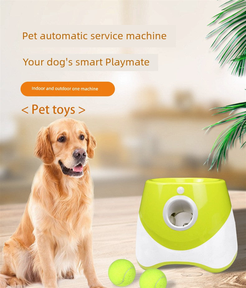 Pet Tennis Launcher Dog Toy Pitching Pinball Machine Throwing Ball Walking Dog Ball Dispenser Handy Gadget Automatic Serve Machine