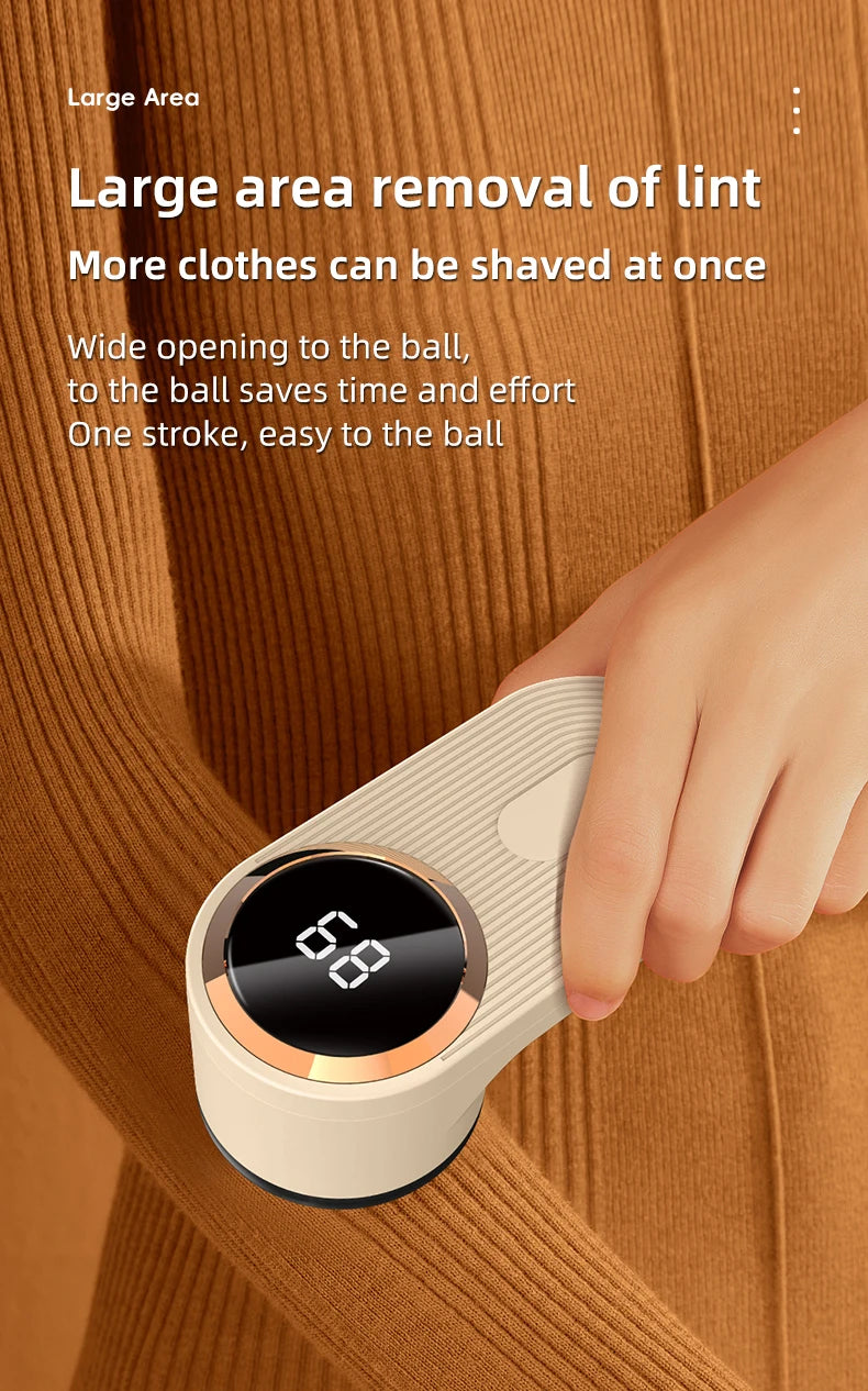 Lint Remover for Clothing LED Digital Electric Pellet Fluff Remover USB Rechargeable