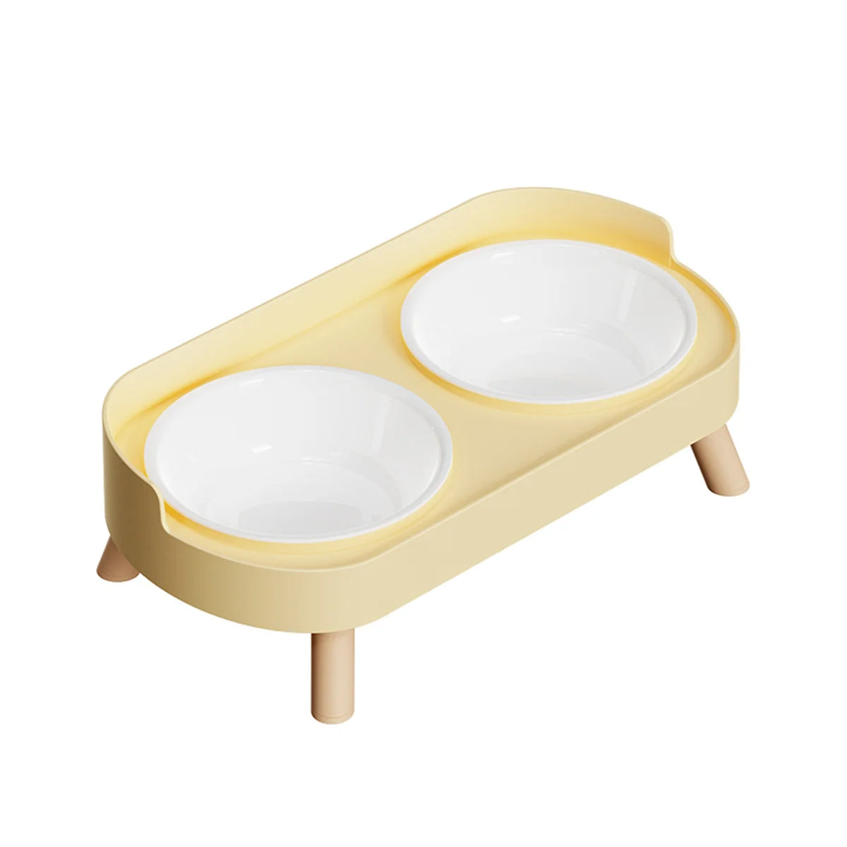 A Colorful Pet Double Bowl Fashion Feeding Large Capacity Stainless Steel Dog Bowl Drinking Water Neck Cat Double Bowl