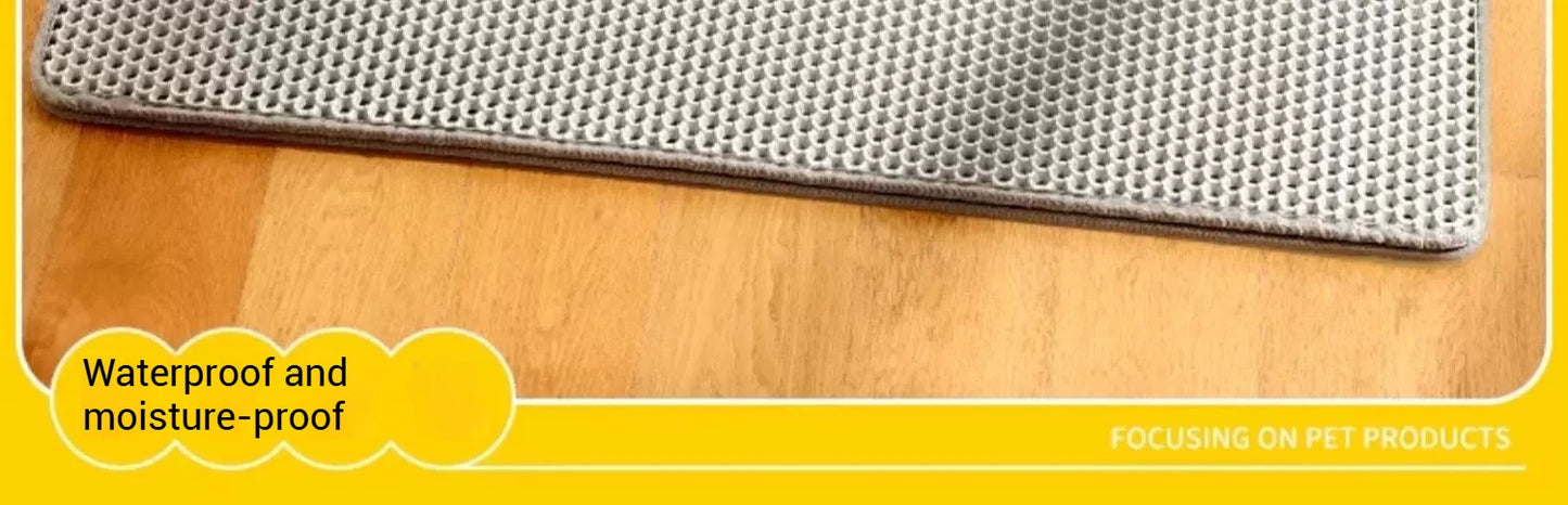 Eco-Friendly Extra Large EVA Cat Litter Mat Double Layer Waterproof Non-Slip Easy Clean Durable Pet Pad Sand Trapping Floor Mat