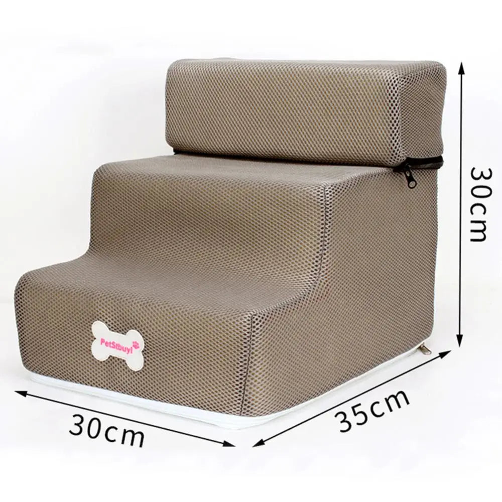 Detachable 3 Step Non-slip Small Dog Cats Pet 3 Steps Removable Ramp Climbing Bed Ladder