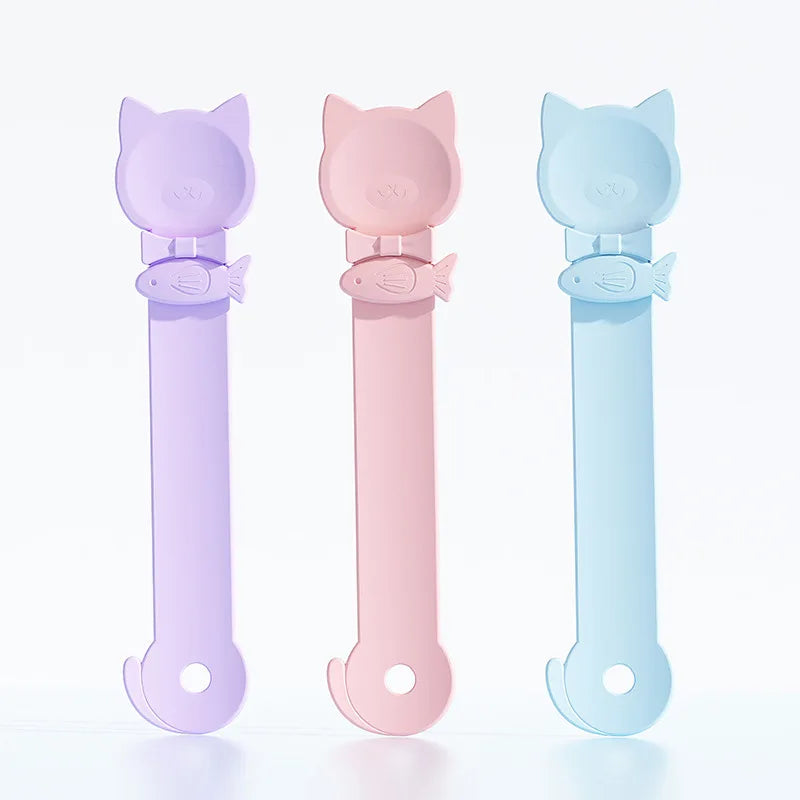 1/3PCS Cat Strip Feeder Spoon Long Handle Lickable Wet Food Feeder for Cats Pet Meat Mud Food Squeeze Dispense Spoon
