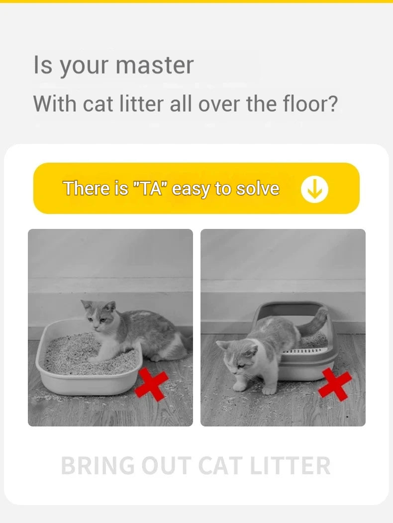 Eco-Friendly Extra Large EVA Cat Litter Mat Double Layer Waterproof Non-Slip Easy Clean Durable Pet Pad Sand Trapping Floor Mat
