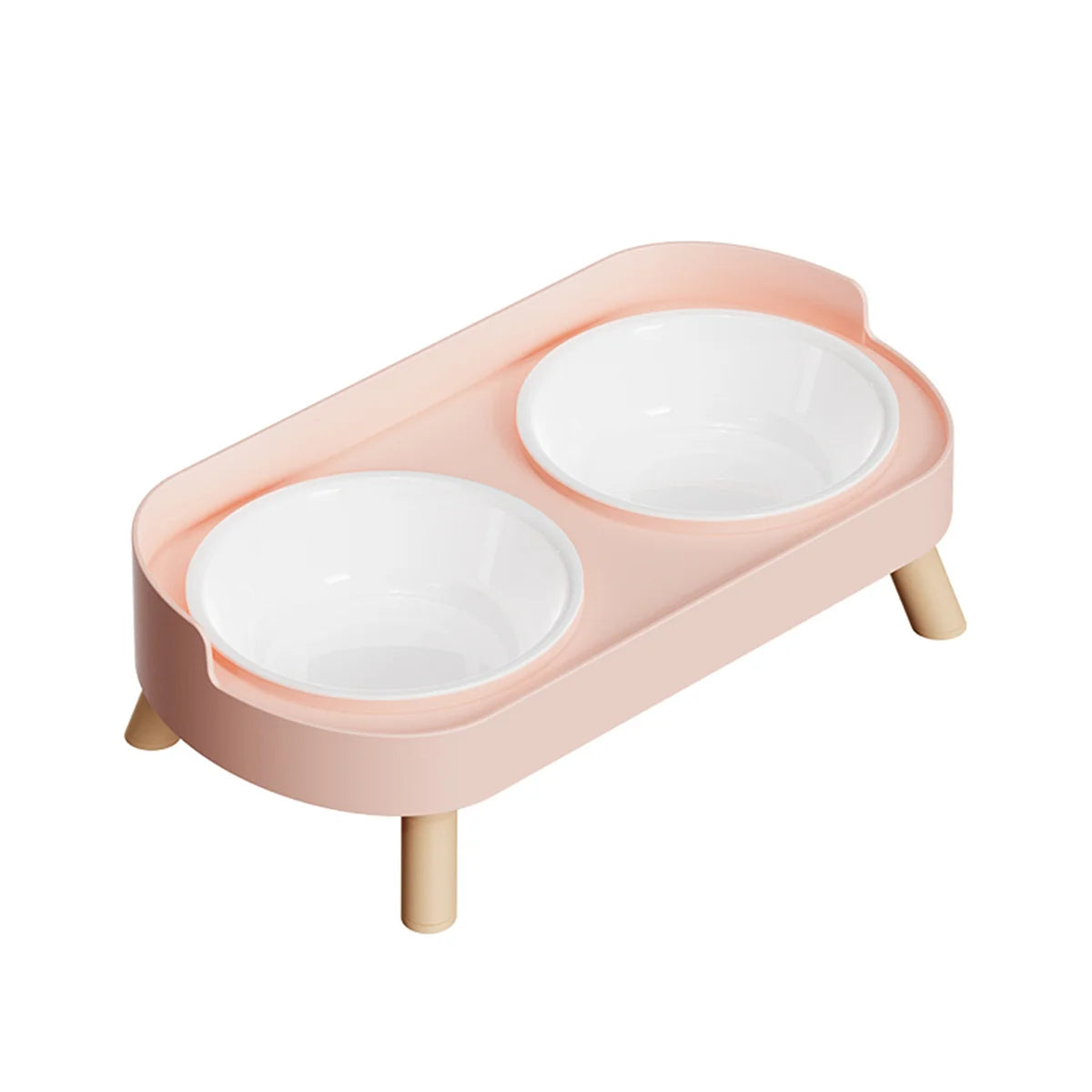 A Colorful Pet Double Bowl Fashion Feeding Large Capacity Stainless Steel Dog Bowl Drinking Water Neck Cat Double Bowl