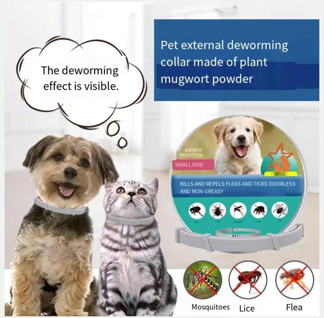 38/70CM Pet Anti Flea Ticks Antiparasitic Dog Cats Collar Protection Retractable Comfortable Breakaway Collars Kittens Large Dog