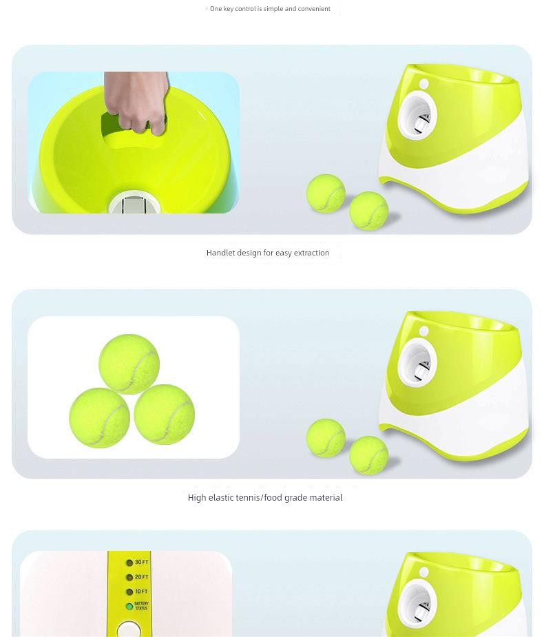 Pet Tennis Launcher Dog Toy Pitching Pinball Machine Throwing Ball Walking Dog Ball Dispenser Handy Gadget Automatic Serve Machine