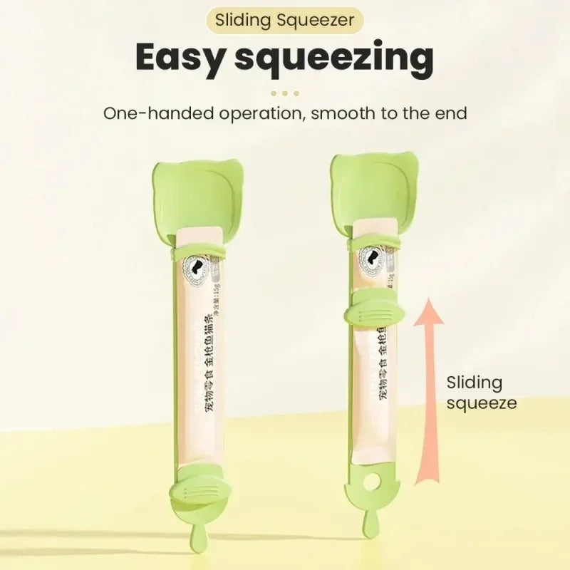 1/3PCS Cat Strip Feeder Spoon Long Handle Lickable Wet Food Feeder for Cats Pet Meat Mud Food Squeeze Dispense Spoon