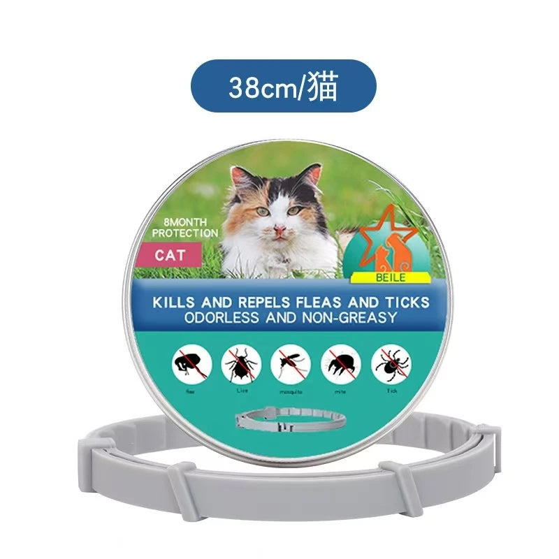 38/70CM Pet Anti Flea Ticks Antiparasitic Dog Cats Collar Protection Retractable Comfortable Breakaway Collars Kittens Large Dog