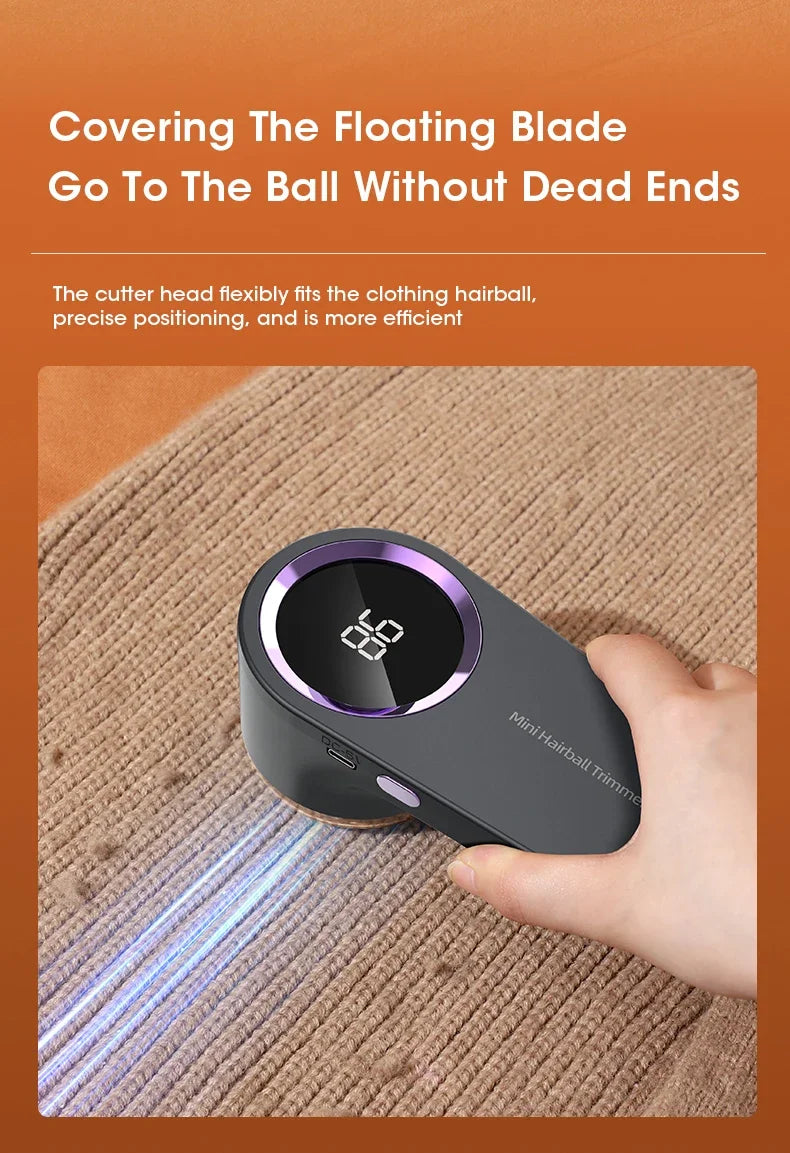 Lint Remover for Clothing LED Digital Electric Pellet Fluff Remover USB Rechargeable
