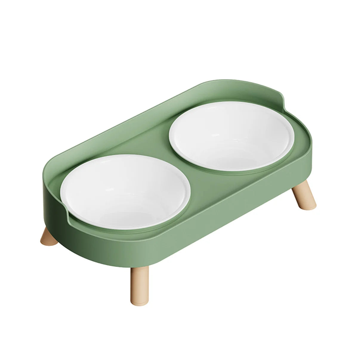 A Colorful Pet Double Bowl Fashion Feeding Large Capacity Stainless Steel Dog Bowl Drinking Water Neck Cat Double Bowl