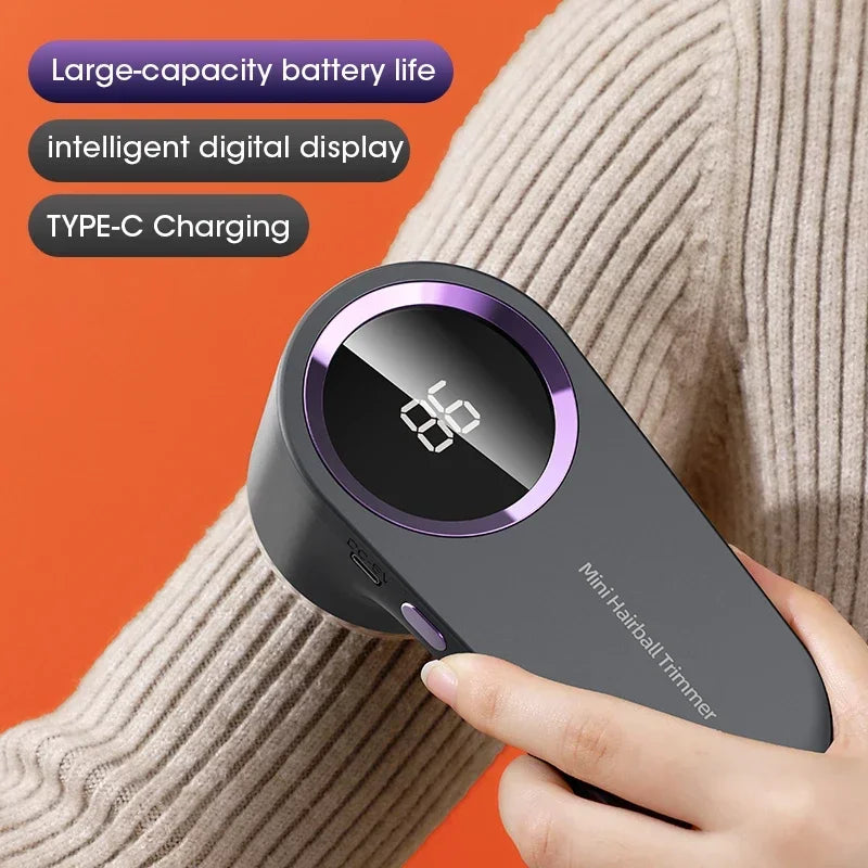 Lint Remover for Clothing LED Digital Electric Pellet Fluff Remover USB Rechargeable