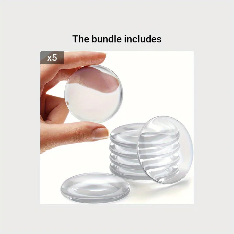 6pcs Silicone Door Stopper Bumper - Mute Stickers For Wall Protection & Door Stopper Silicon Rubber Hardware Bumper Wall Mat