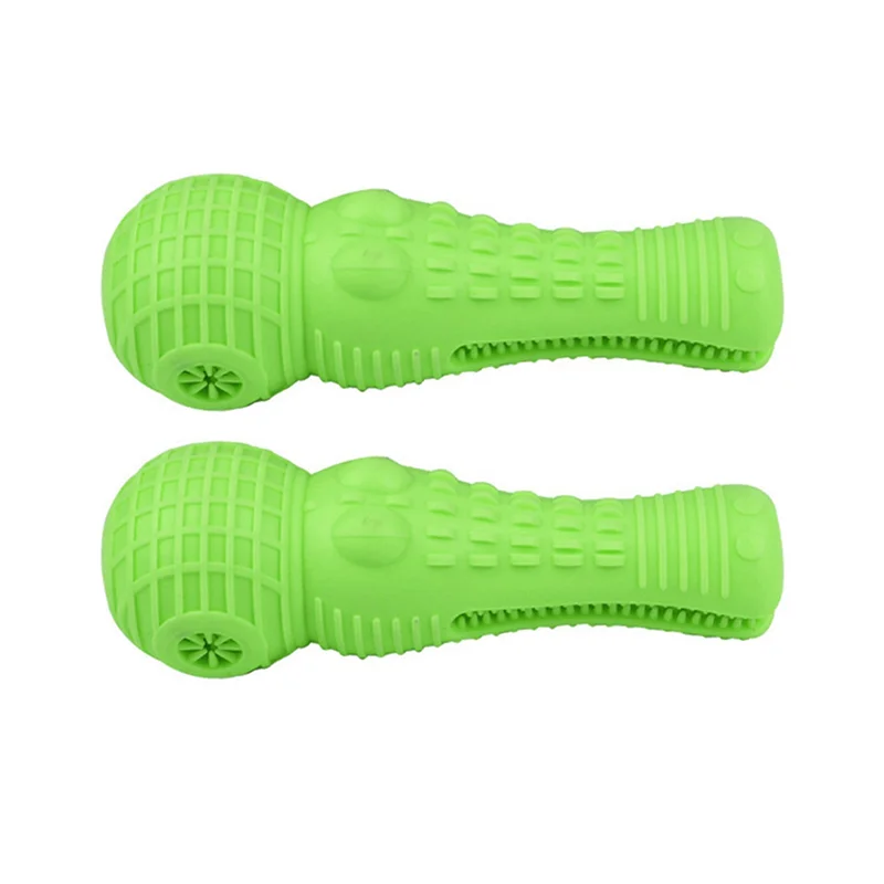2 Dog Toy Gnawing Simulation Crocodile Molar Stick Dog Toothbrush Vocal Teeth Cleaning Green