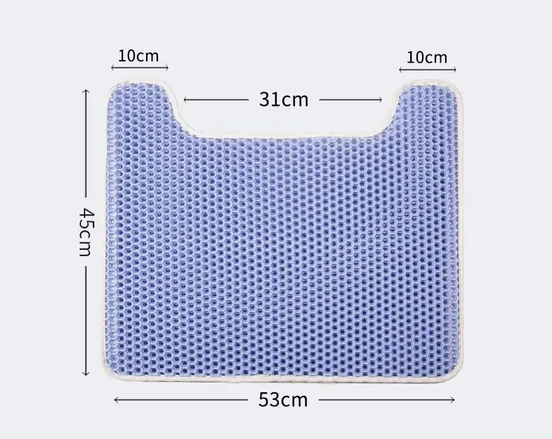 Waterproof Environmental Reusable Double Layers EVA Cat Sand Trapping Mat Non-slip Easy-to-clean Cat Litter Box Pad Mat