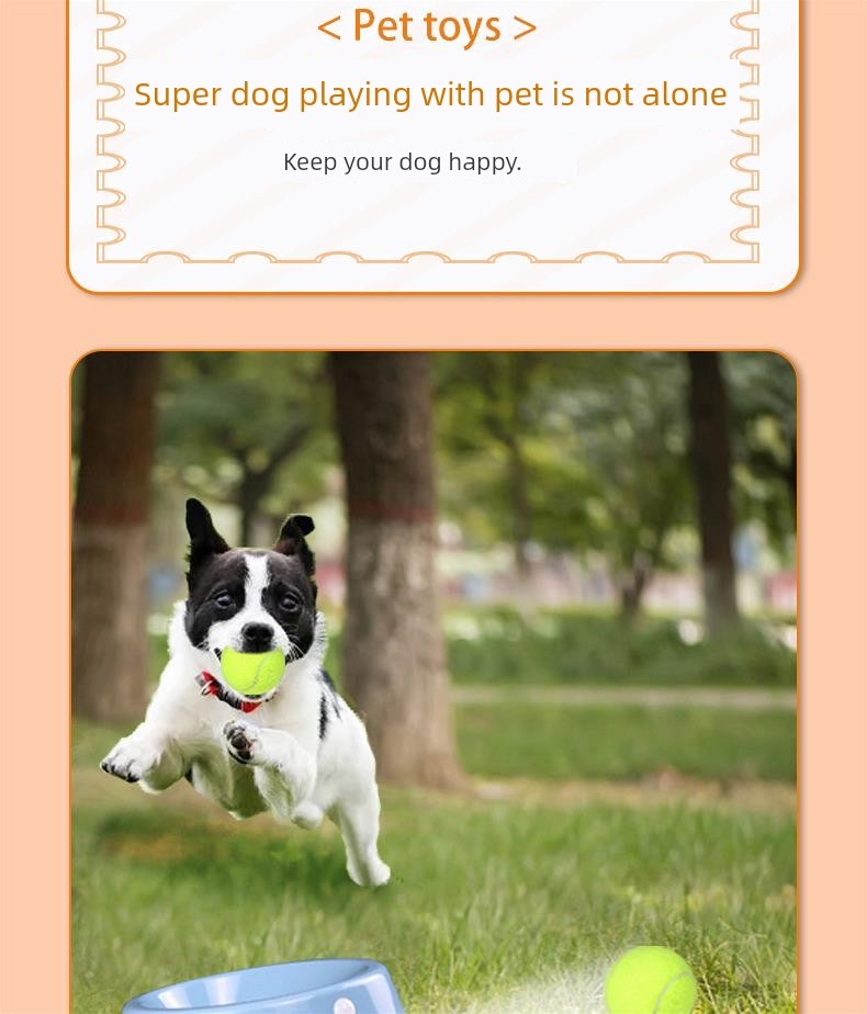 Pet Tennis Launcher Dog Toy Pitching Pinball Machine Throwing Ball Walking Dog Ball Dispenser Handy Gadget Automatic Serve Machine