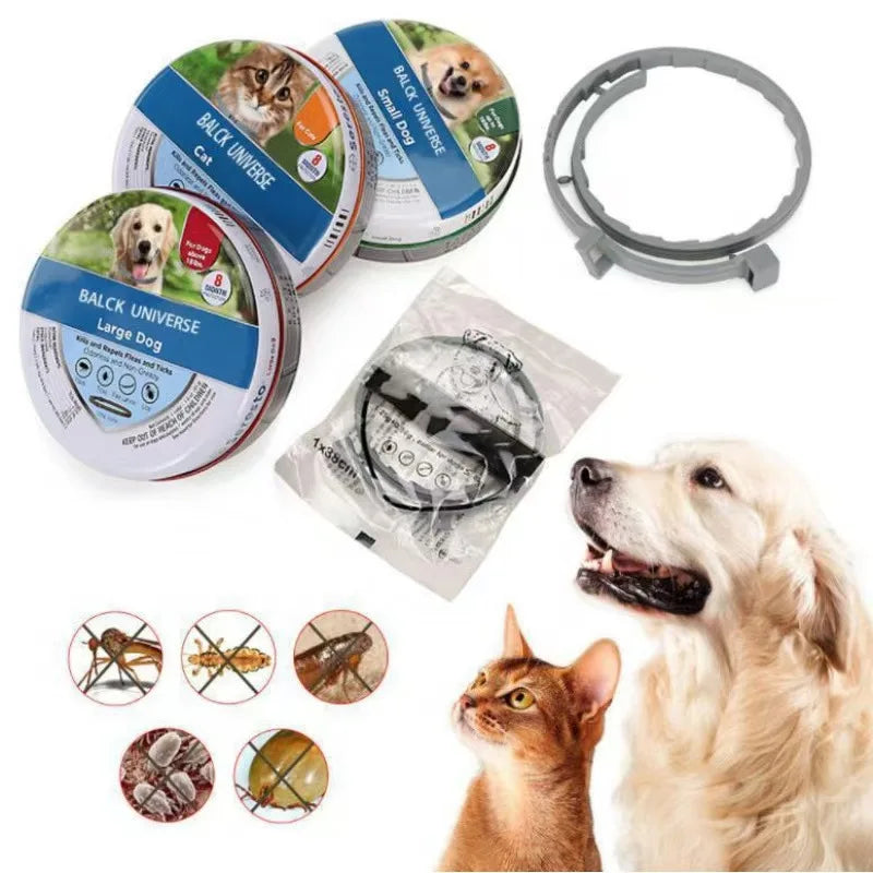 38/70CM Pet Anti Flea Ticks Antiparasitic Dog Cats Collar Protection Retractable Comfortable Breakaway Collars Kittens Large Dog
