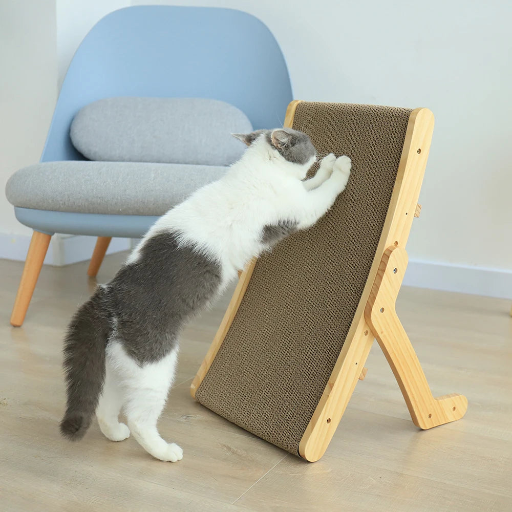 Wood Anti Cat Scratcher Cat Scratch Board Bed 3 In 1 Pad Vertical Pet Cat Toys Grinding Nail Scraper Mat Training Grinding Claw
