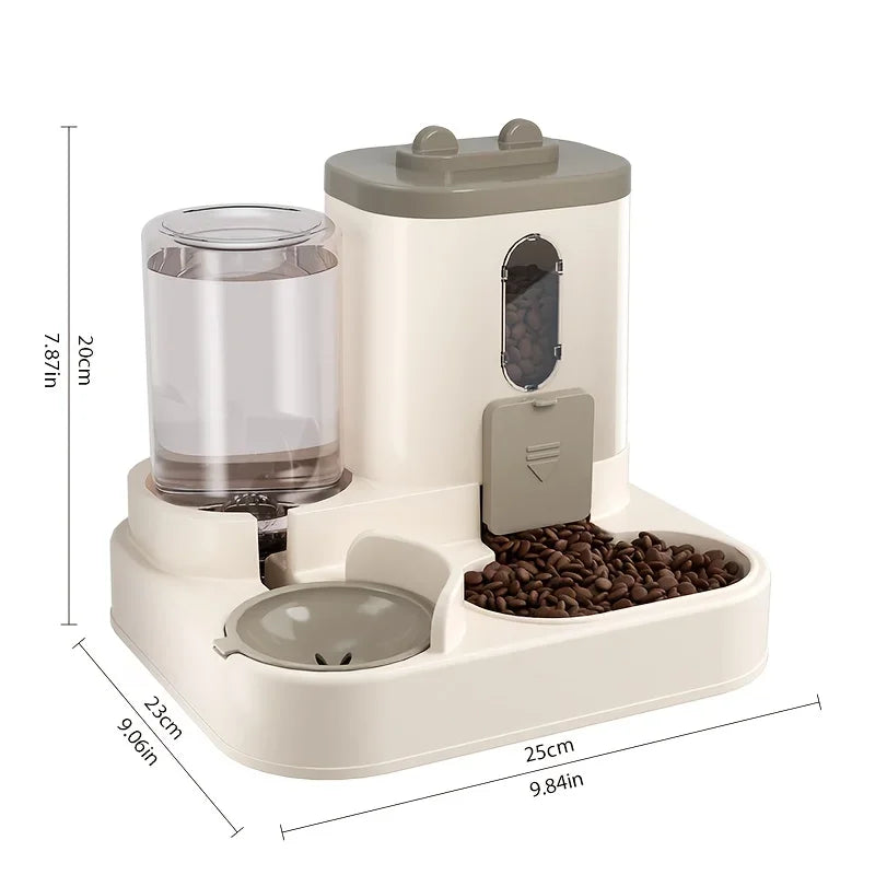 2 in 1 Cat Food Dispenser Water and Food Integrated Fully Automatic Cat Food Feeding and Water Dispenser Cute Water Dispenser