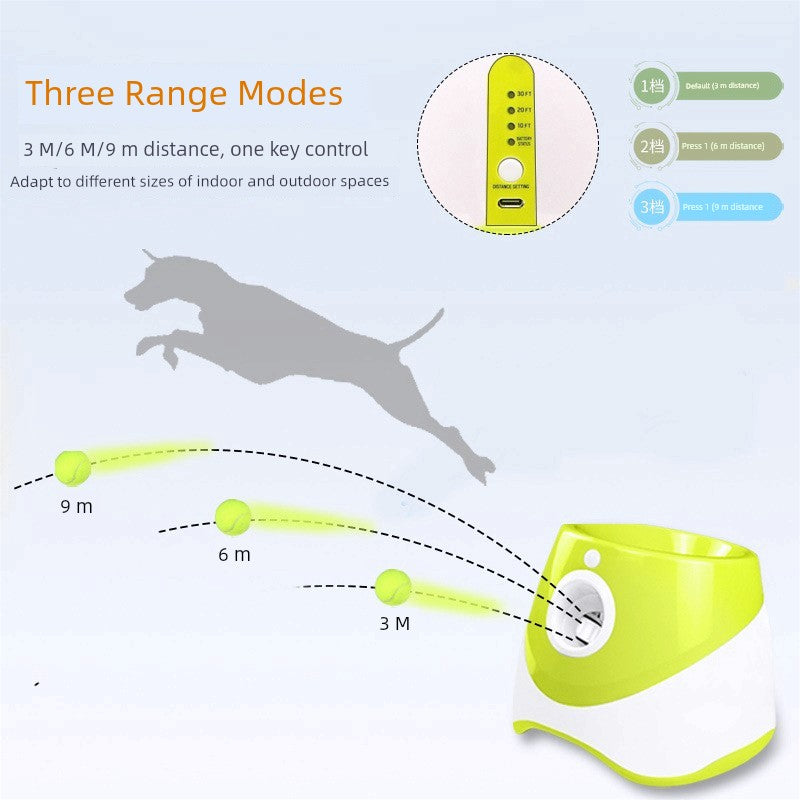 Pet Tennis Launcher Dog Toy Pitching Pinball Machine Throwing Ball Walking Dog Ball Dispenser Handy Gadget Automatic Serve Machine
