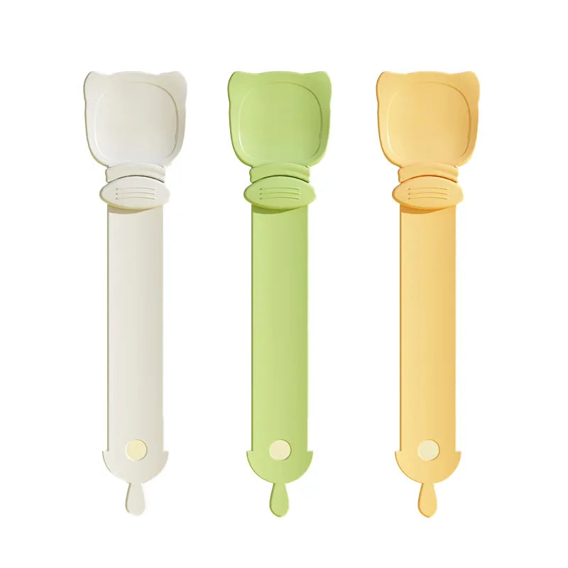 1/3PCS Cat Strip Feeder Spoon Long Handle Lickable Wet Food Feeder for Cats Pet Meat Mud Food Squeeze Dispense Spoon