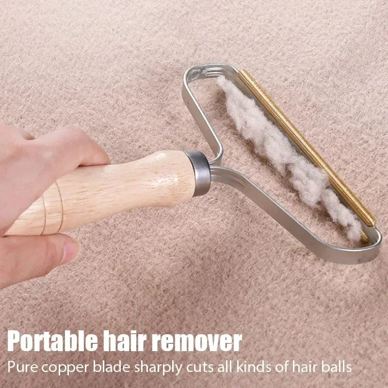 Pet Hair Remover Portable Manual Scraper Lint Cleaner Sticky Brush Cat Hair Removal Brush Hair Removal Tool