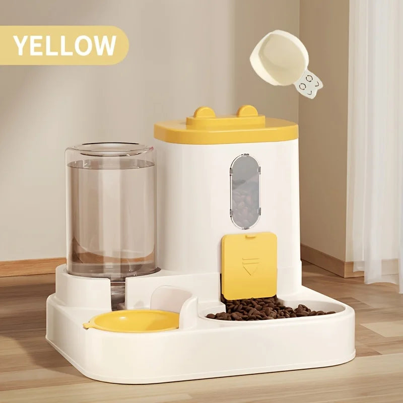 2 in 1 Cat Food Dispenser Water and Food Integrated Fully Automatic Cat Food Feeding and Water Dispenser Cute Water Dispenser