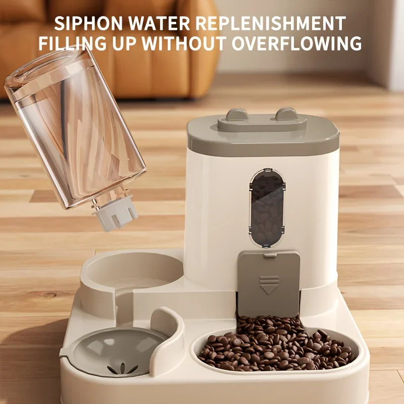2 in 1 Cat Food Dispenser Water and Food Integrated Fully Automatic Cat Food Feeding and Water Dispenser Cute Water Dispenser