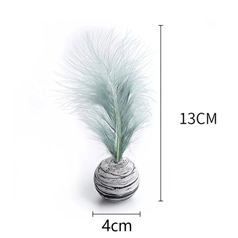 1/3/5 Pcs Cat Toy Ball Feather Funny Cat Toy Star Ball Plus Foam Ball Throwing Toys Interactive Plush Throwing Toys