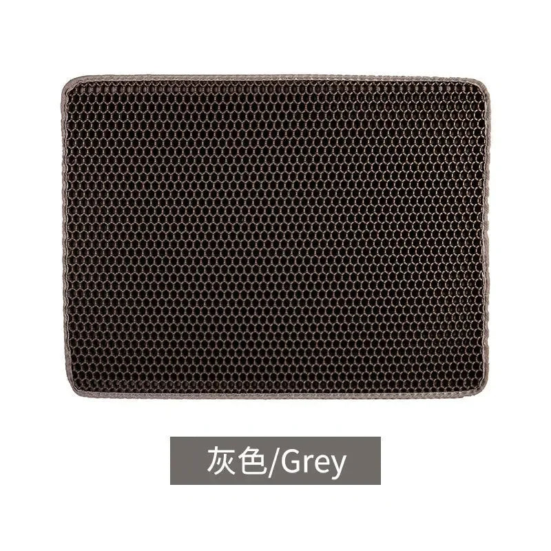 Waterproof Environmental Reusable Double Layers EVA Cat Sand Trapping Mat Non-slip Easy-to-clean Cat Litter Box Pad Mat