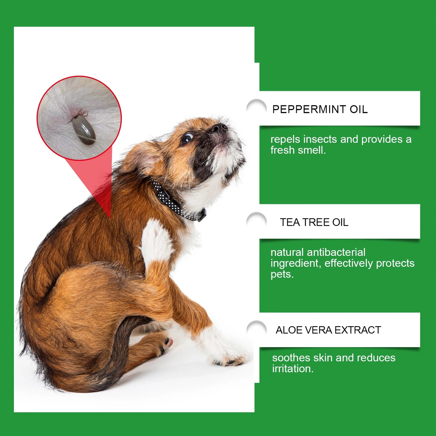 100ml Pet Flea Tick Prevention Spray Hypoallergenic Gentle Coat Skin Care for Dog and Cat with Non Irritating Daily Use