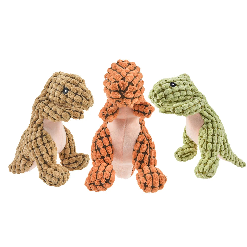Cats and Dogs Pet Plush Dinosaur Toys Interactive Dog Chew Toys Plush Stuffing for Small Dogs
