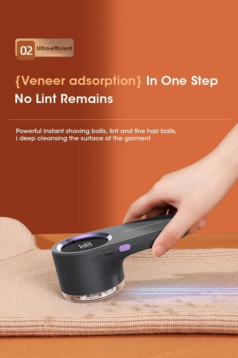 Lint Remover for Clothing LED Digital Electric Pellet Fluff Remover USB Rechargeable