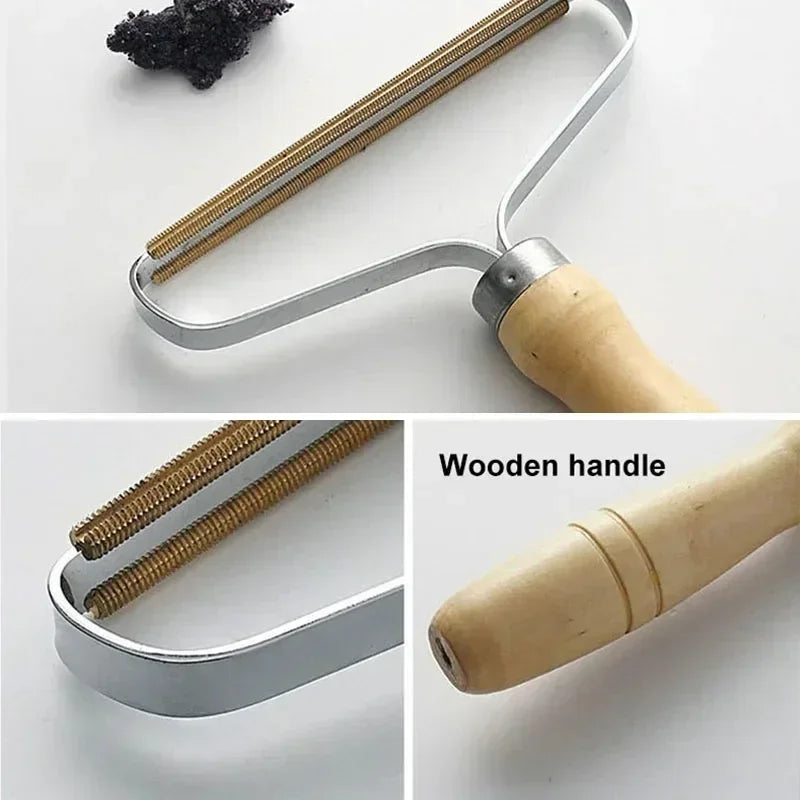Pet Hair Remover Portable Manual Scraper Lint Cleaner Sticky Brush Cat Hair Removal Brush Hair Removal Tool