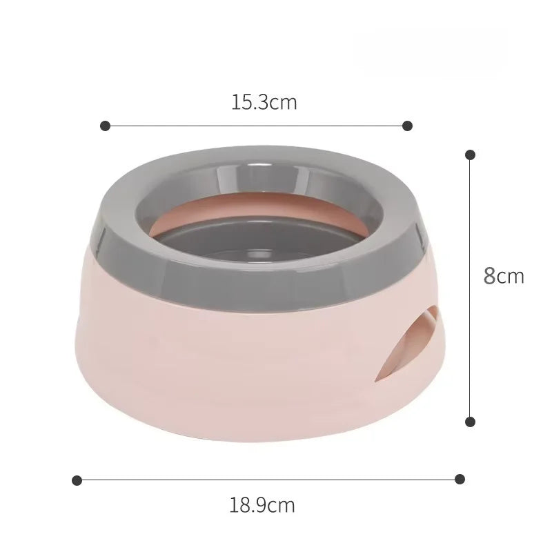 Drinking Water Bowl, Floating, Non-wetting Mouth, for Dog, Without Spill