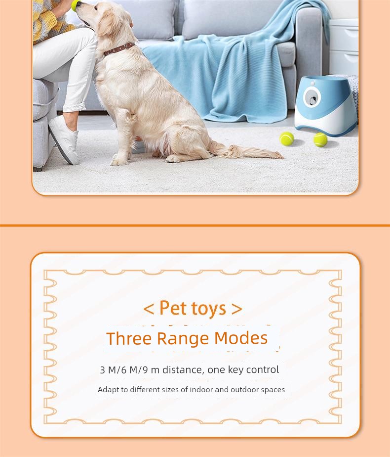Pet Tennis Launcher Dog Toy Pitching Pinball Machine Throwing Ball Walking Dog Ball Dispenser Handy Gadget Automatic Serve Machine