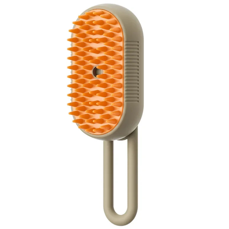 Steamy Dog Brush Electric Spray Cat Hair Brush 3 in 1 Dog Steamer Brush for Massage Pet Grooming Removing Tangled and Loose Hair