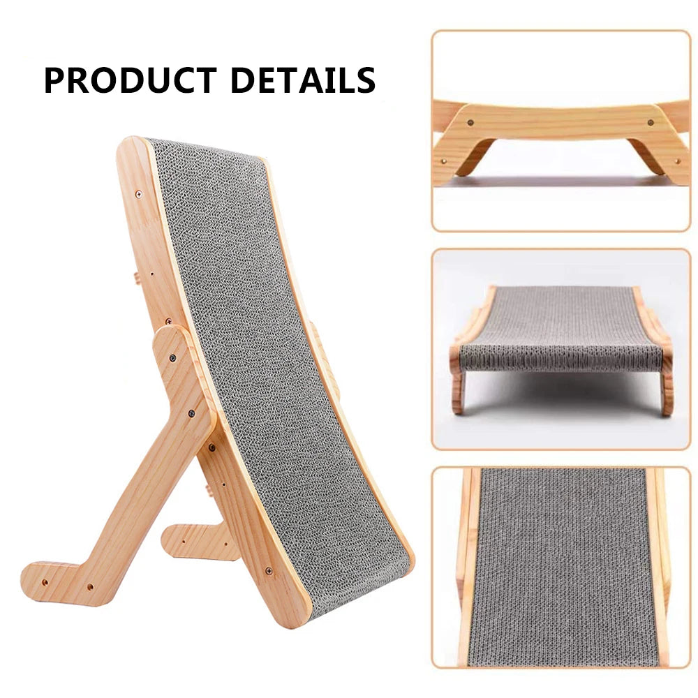 Wood Anti Cat Scratcher Cat Scratch Board Bed 3 In 1 Pad Vertical Pet Cat Toys Grinding Nail Scraper Mat Training Grinding Claw