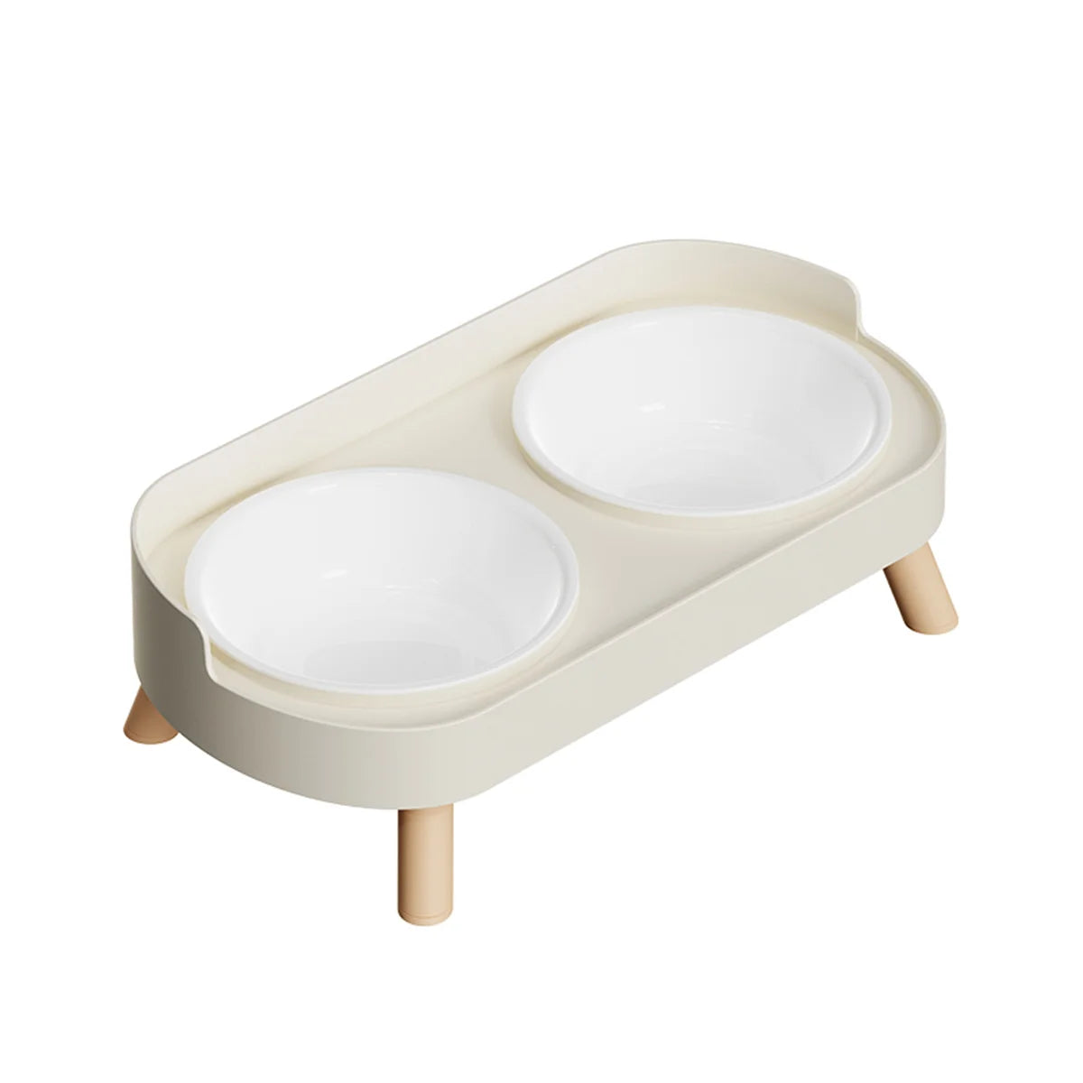 A Colorful Pet Double Bowl Fashion Feeding Large Capacity Stainless Steel Dog Bowl Drinking Water Neck Cat Double Bowl