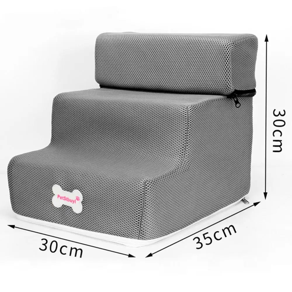 Detachable 3 Step Non-slip Small Dog Cats Pet 3 Steps Removable Ramp Climbing Bed Ladder